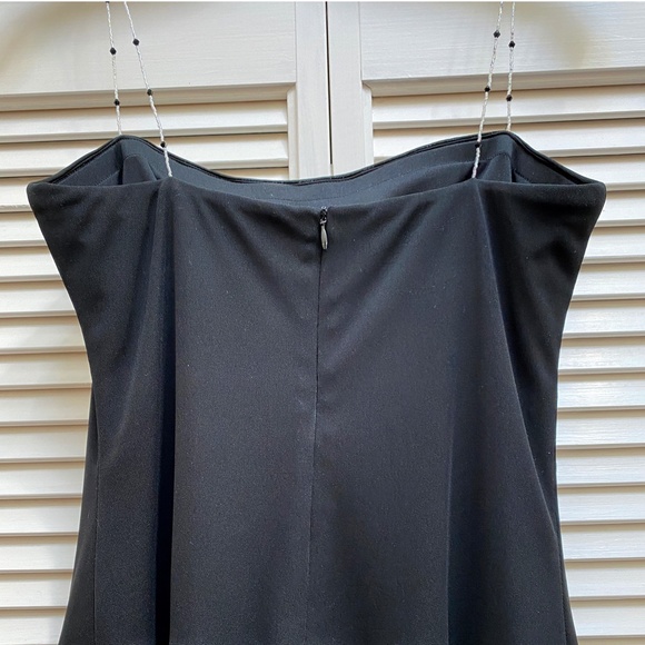 Claudia Cordic Asymmetrical Black Dress w/ Jewel beaded Straps - Picture 7 of 8